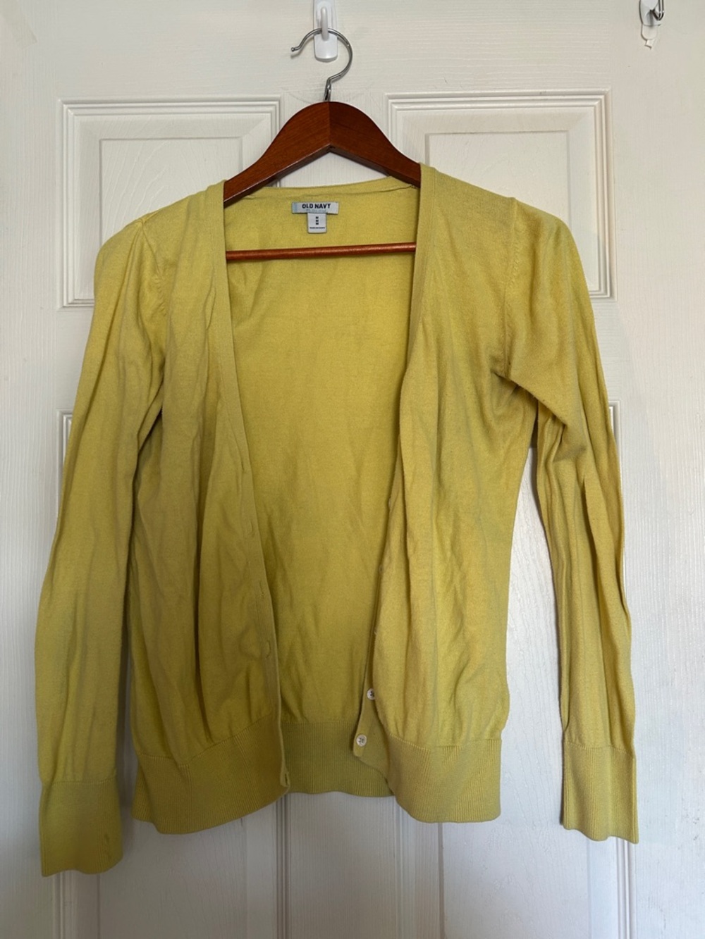 Old Navy Women's Lemon Yellow Open-Front Cardigan
